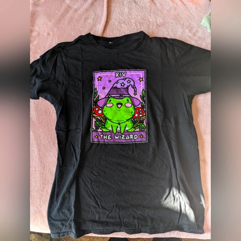 Hot topic wizard frog shirt